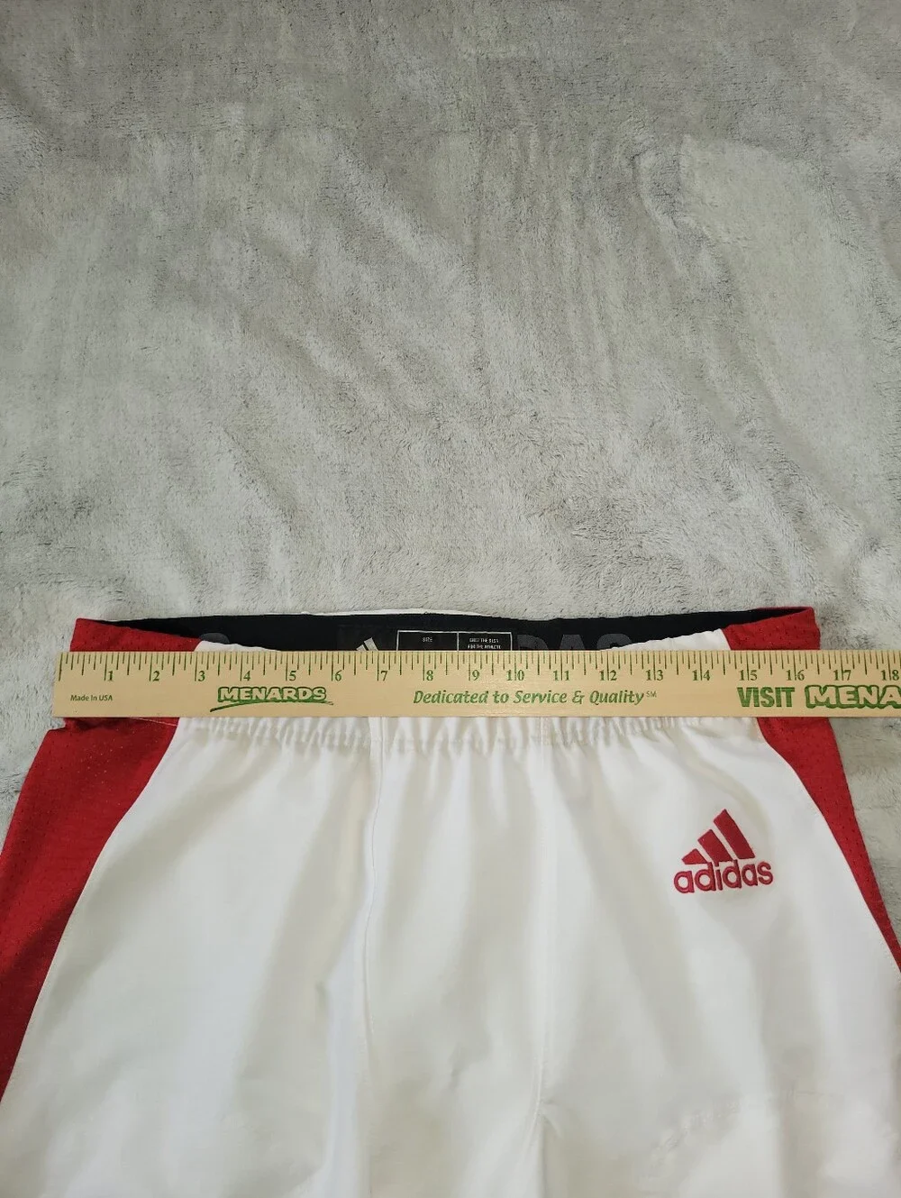 Adidas Mens 2XL Woven A1 Stock Football Pants White Red Drawstring Waist GG7417